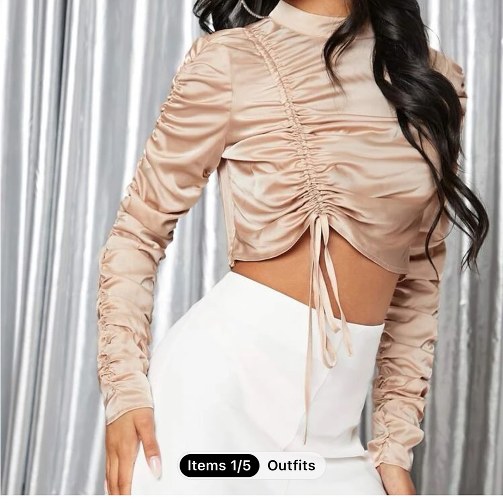 SHEIN ruched blouse only worn 2 times in excellent condition